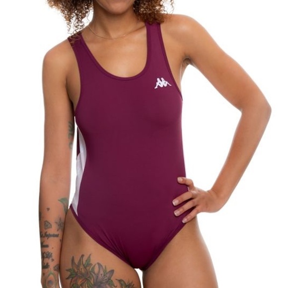 NWT‎ Kappa Women’s Banda Auber Bodysuit in Pink Purple Size Small - Picture 1 of 10